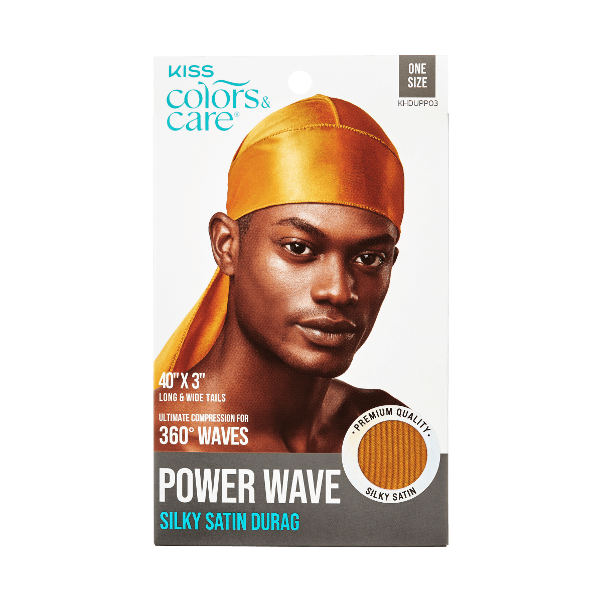 KISS Colors &amp; Care Power Wave Silky Satin Durag - Gold