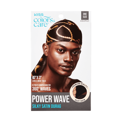 Power Wave Silky Satin Military Durag - Blue Camo