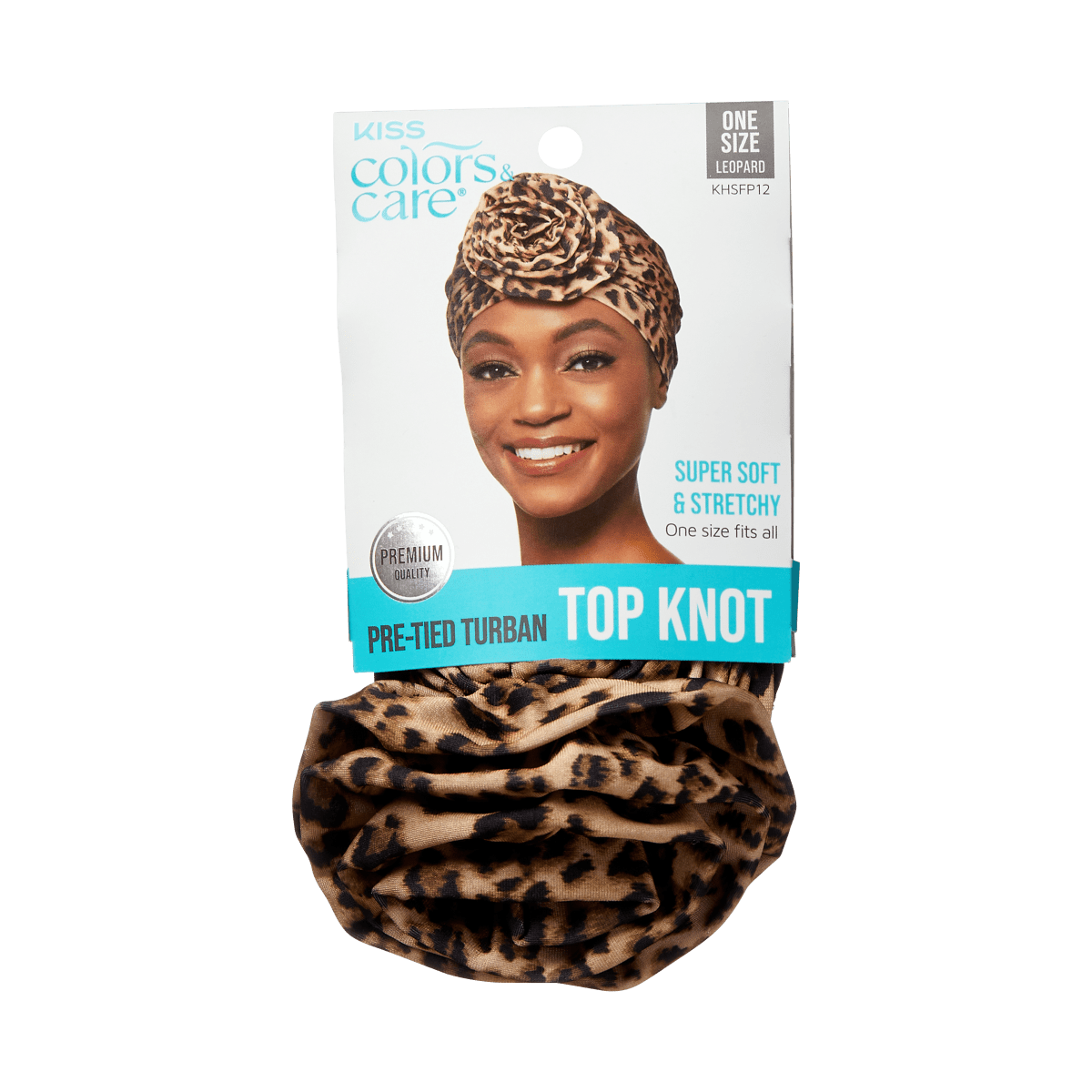 KISS Colors &amp; Care Pre-Tied Top Knot Turban  - Leopard