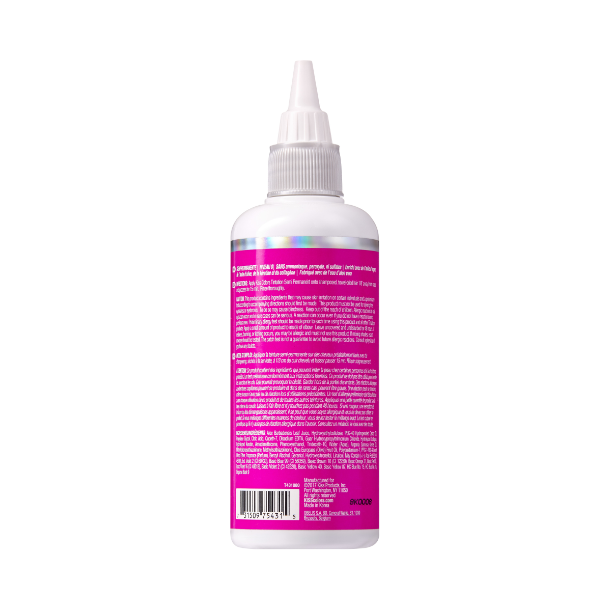 KISS Colors &amp; Care Tintation Semi-Permanent Color - Atomic Pink